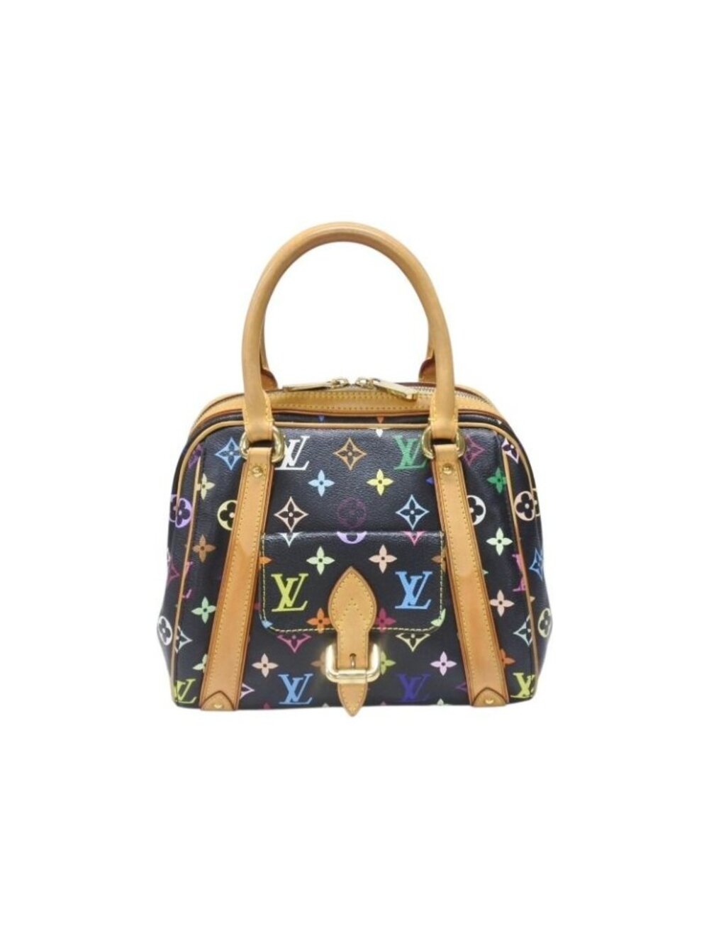 Louis Vuitton Monogram Multicolor Priscilla Handbag Noir Black Gold